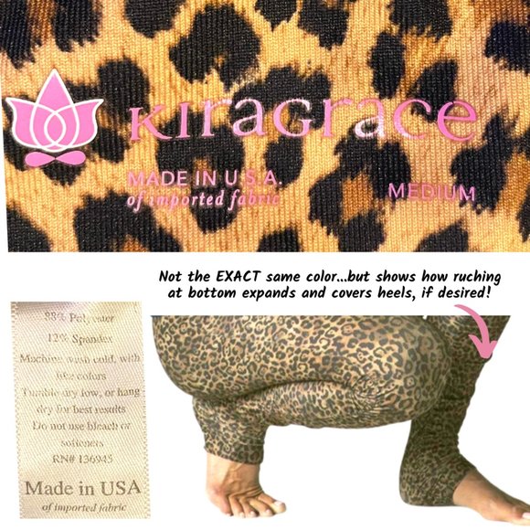 Kira Grace Leopard Leggings with FREE Seamless Knotted Midi Bra - both size: Med - Picture 8 of 13